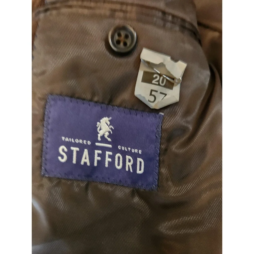 Stafford Sport Coat Mens 44 Regular Brown Corduroy Signature Classic Fit Blazer‎